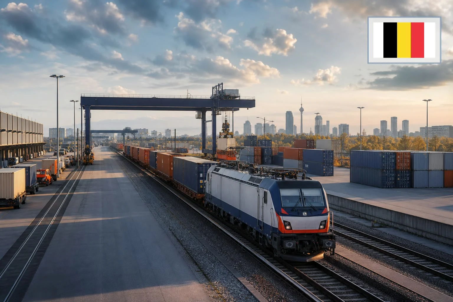 Destination-specific freight route from China to Belgium