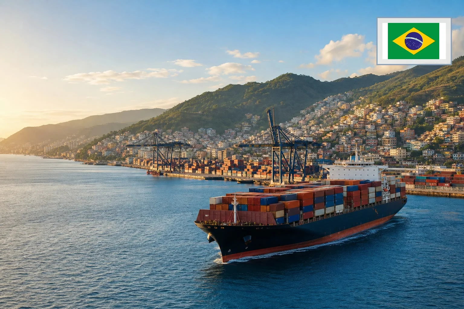 Destination-specific freight route from China to Brazil