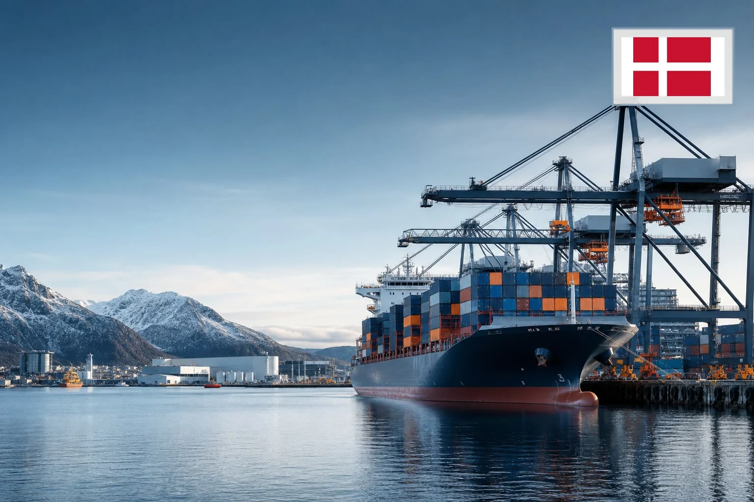 Destination-specific freight route from China to Denmark