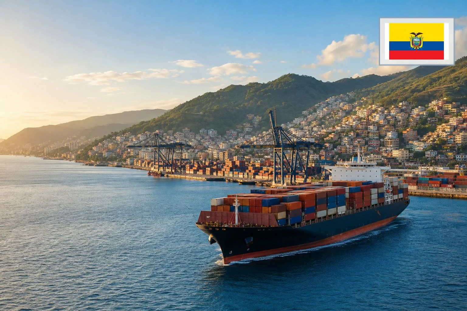 Destination-specific freight route from China to Ecuador