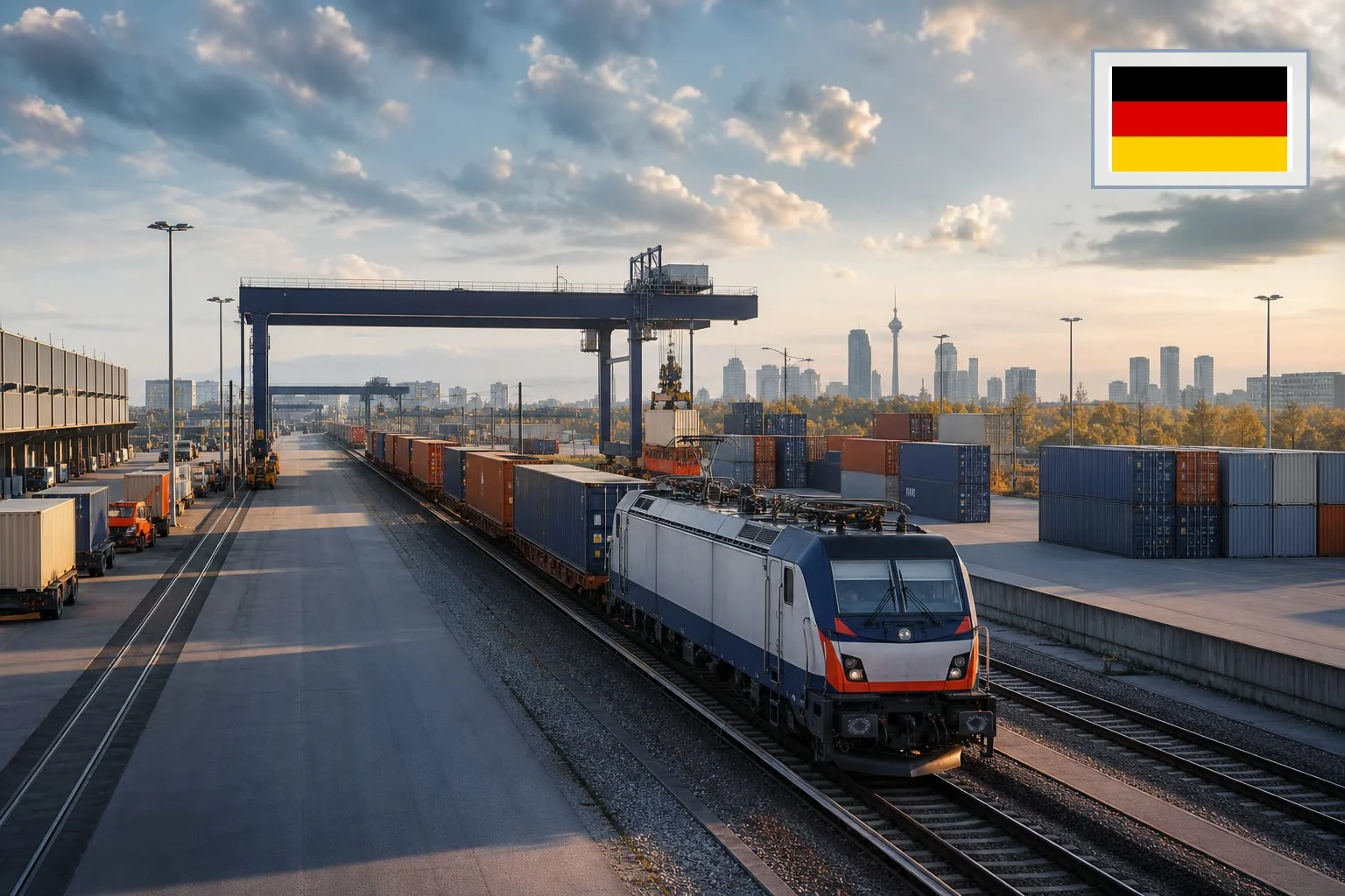 Destination-specific freight route from China to Germany