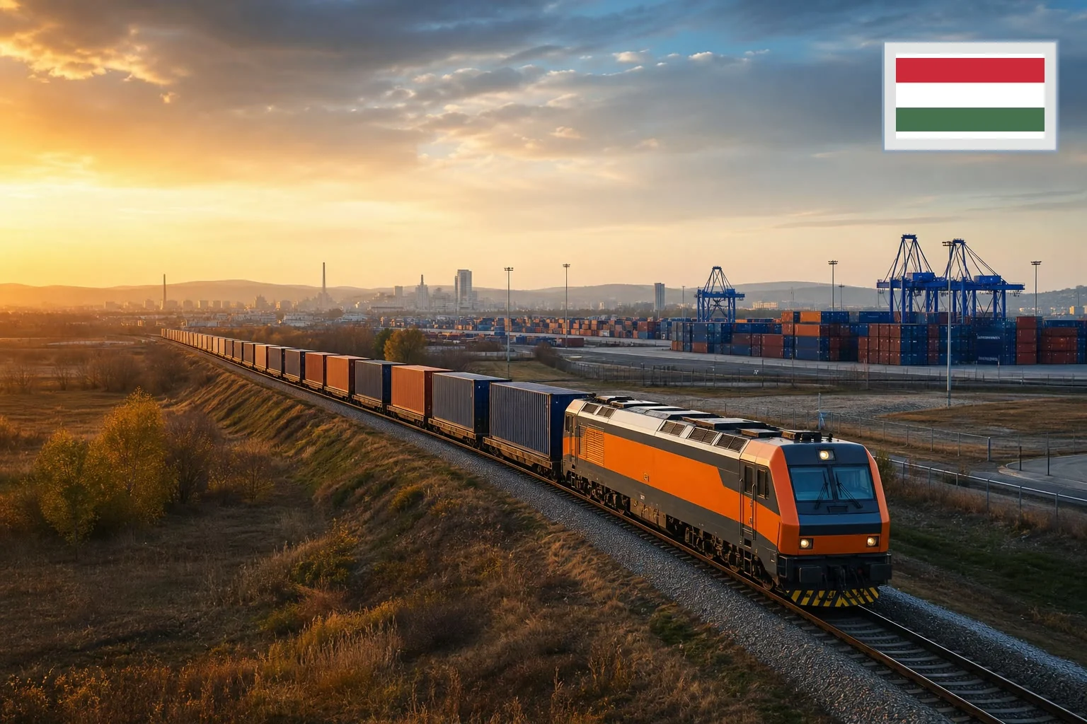 Destination-specific freight route from China to Hungary