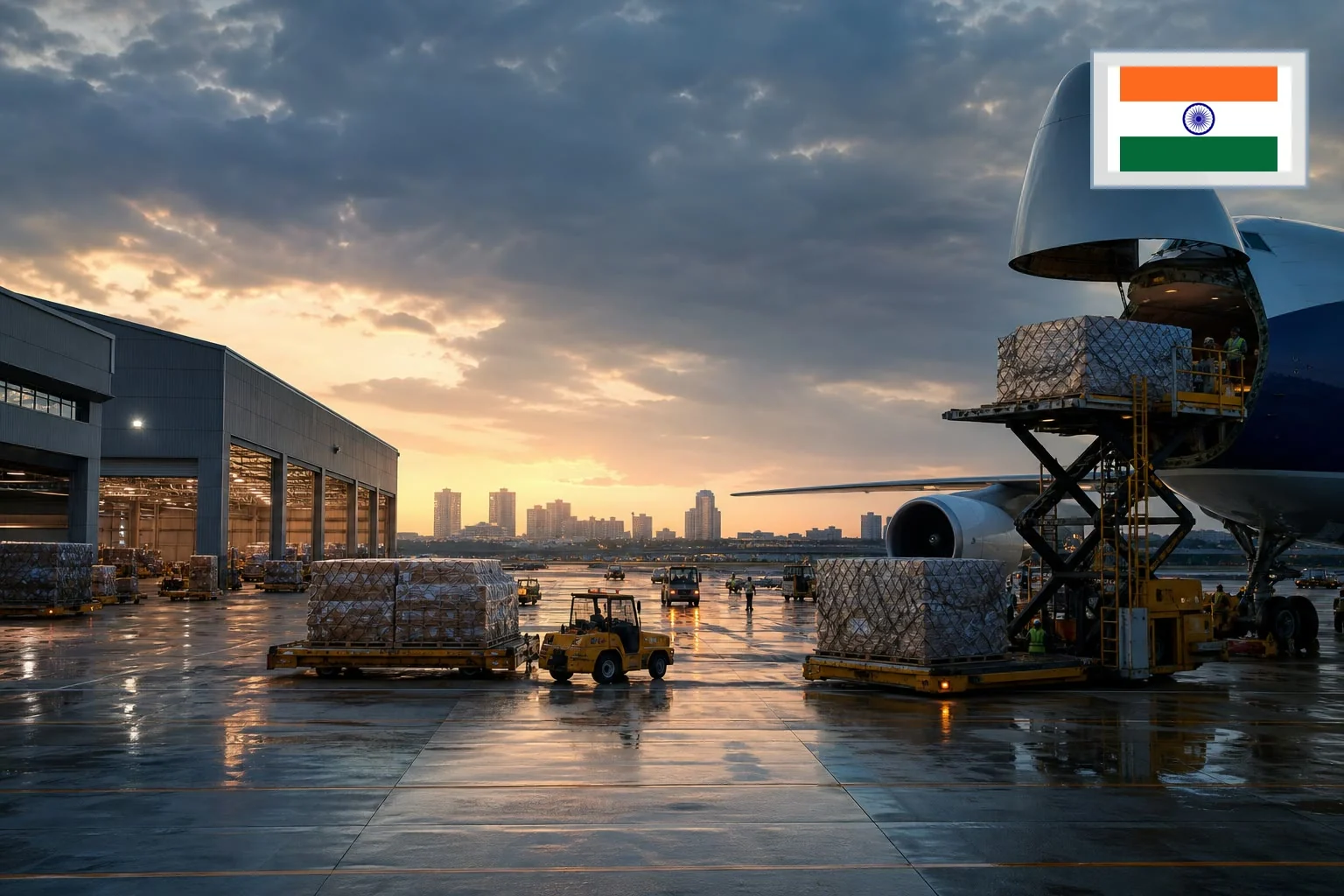 Destination-specific freight route from China to India