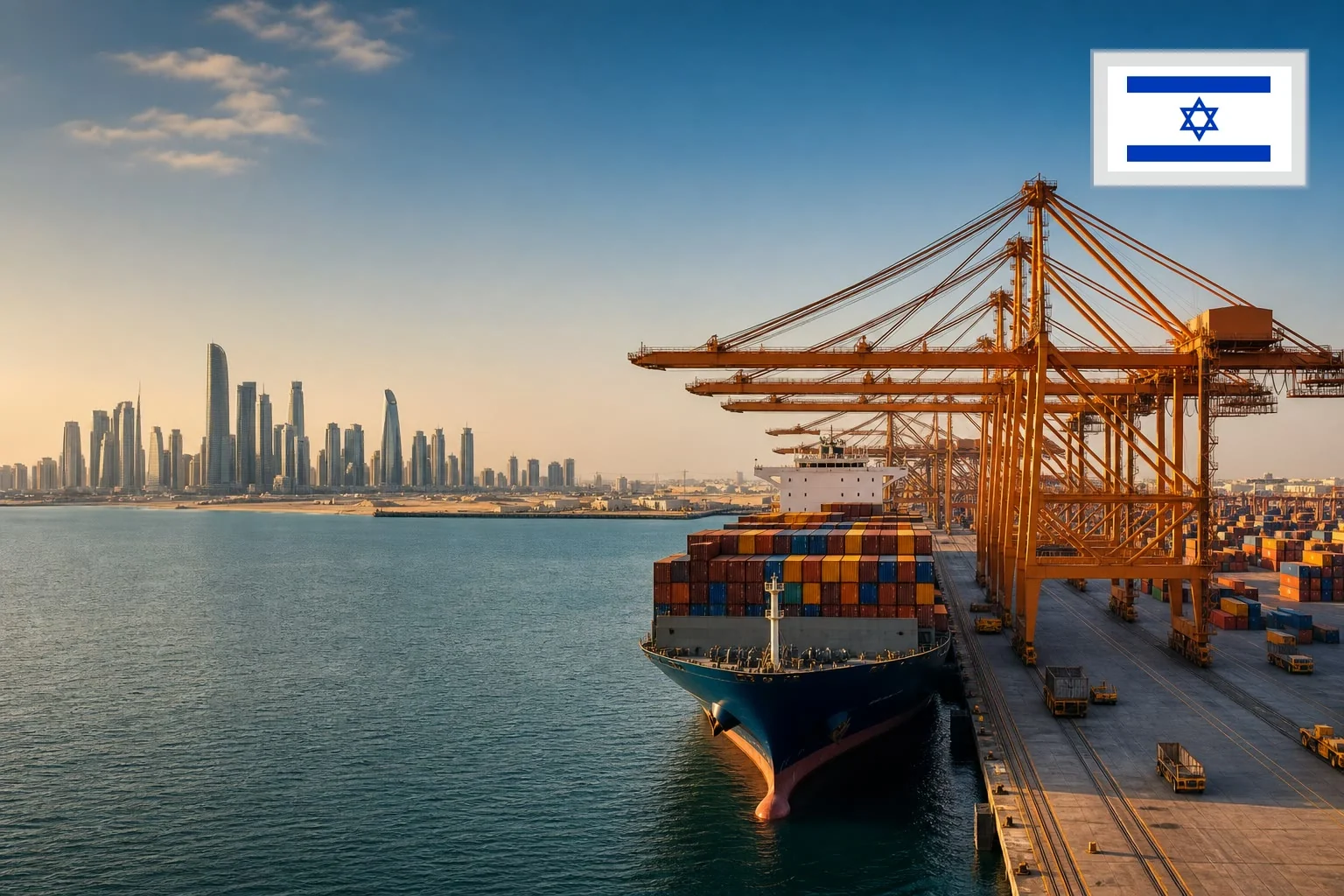 Destination-specific freight route from China to Israel