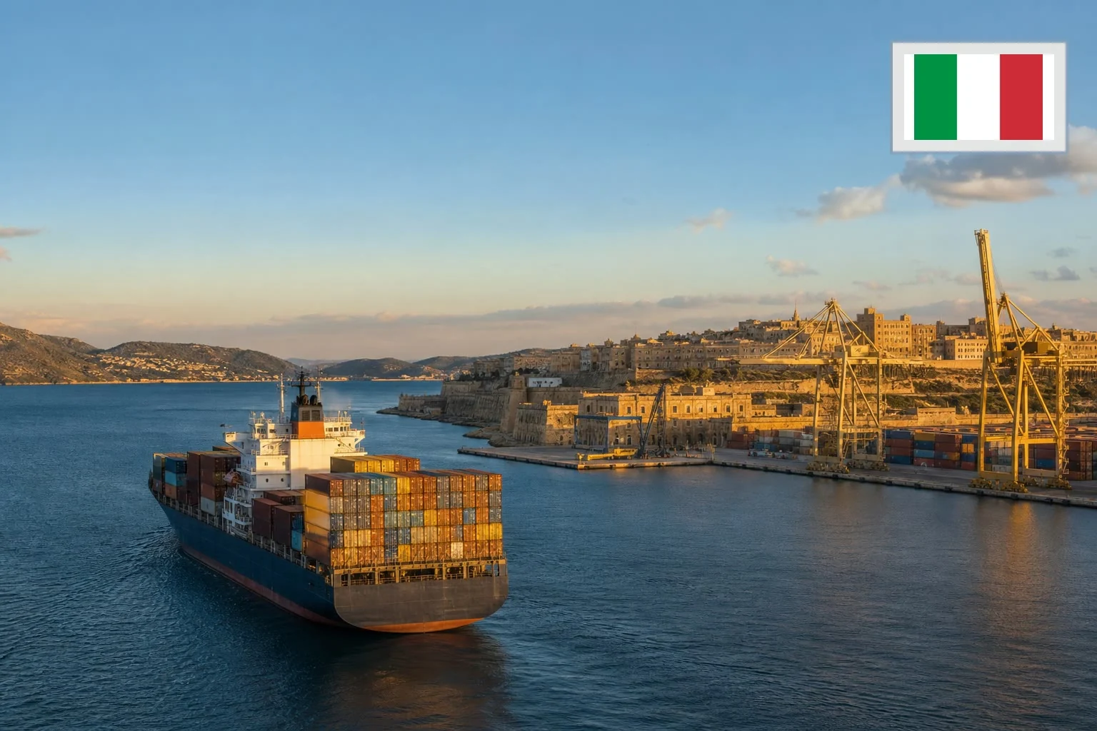 Destination-specific freight route from China to Italy
