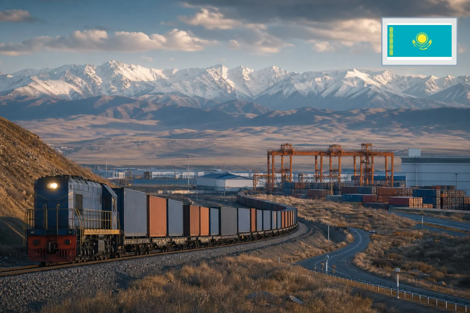 Destination-specific freight route from China to Kazakhstan