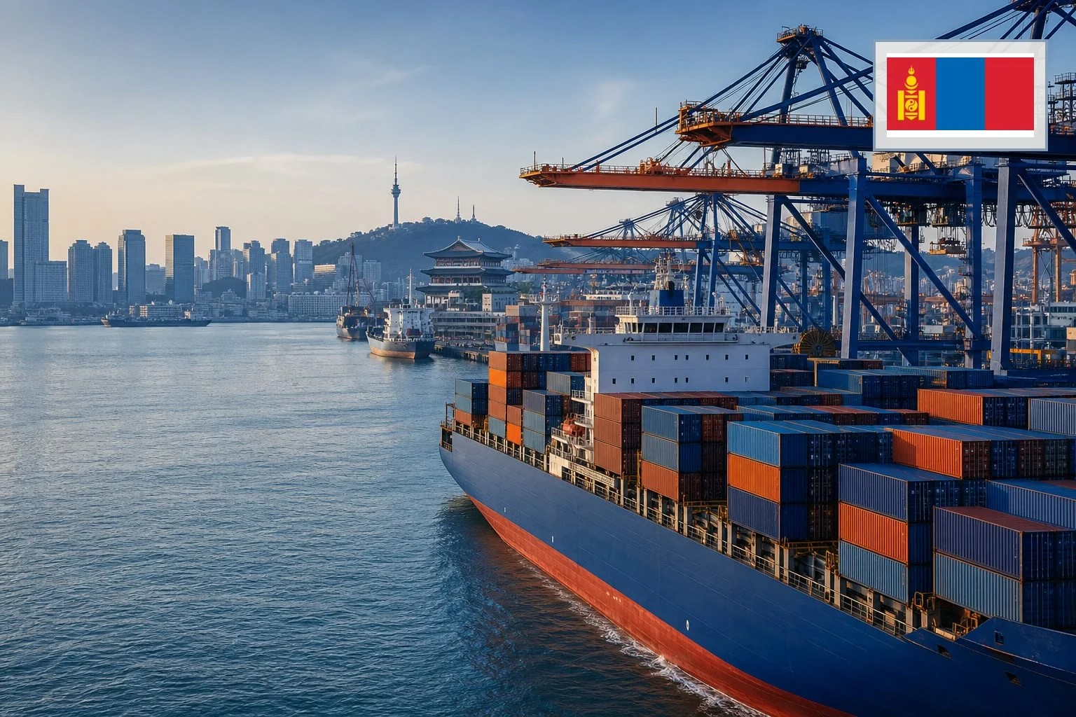 Destination-specific freight route from China to Mongolia