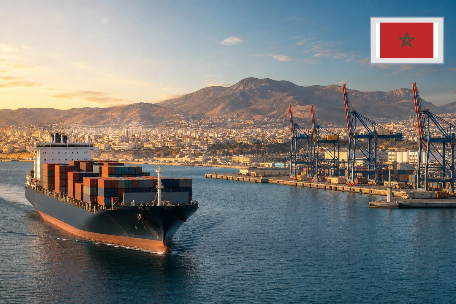 Destination-specific freight route from China to Morocco