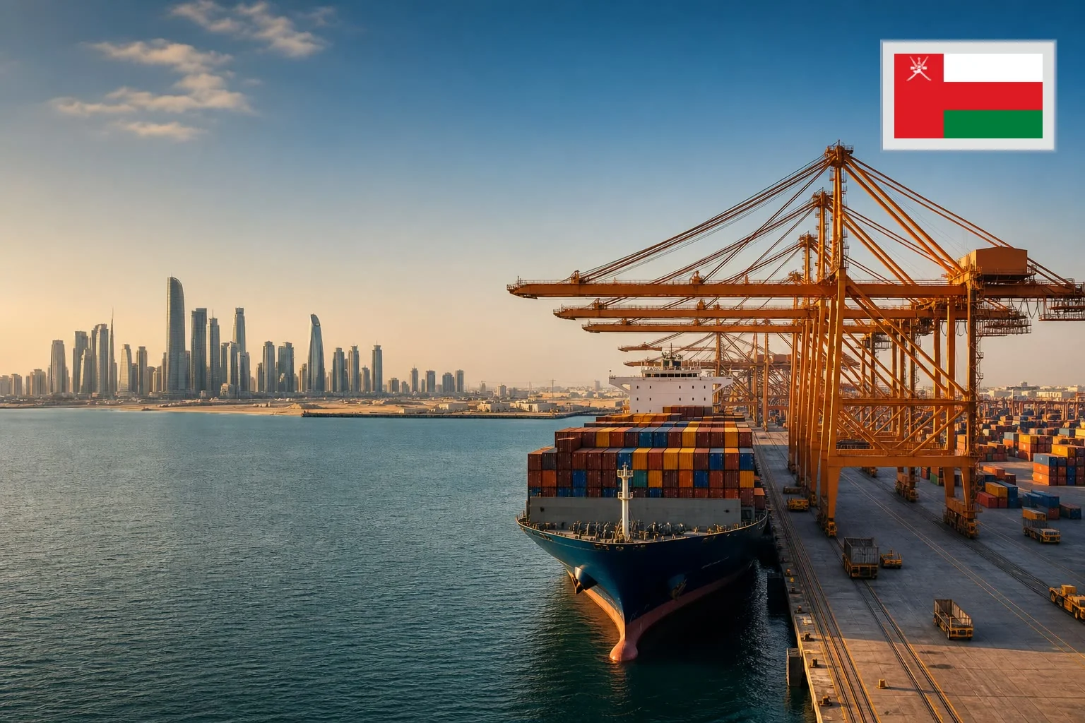 Destination-specific freight route from China to Oman