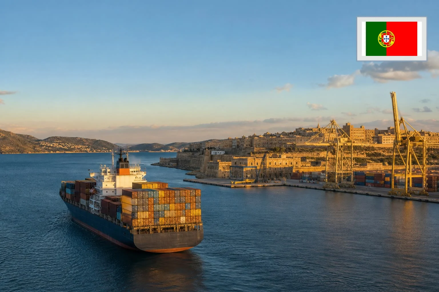 Destination-specific freight route from China to Portugal