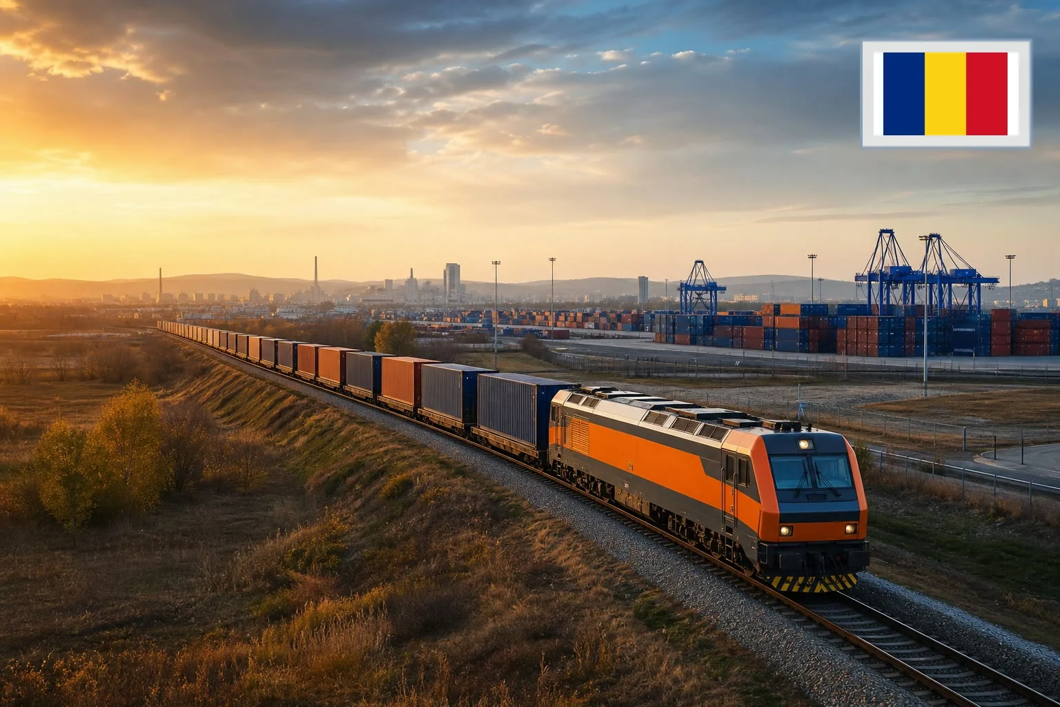 Destination-specific freight route from China to Romania