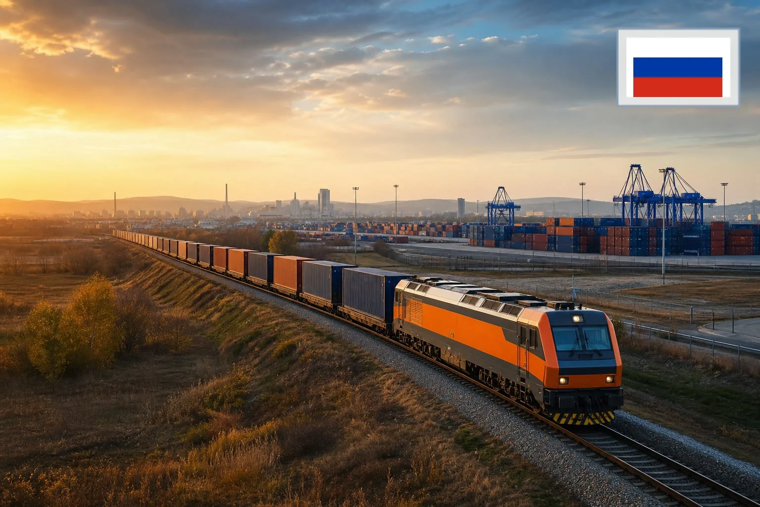 Destination-specific freight route from China to Russia
