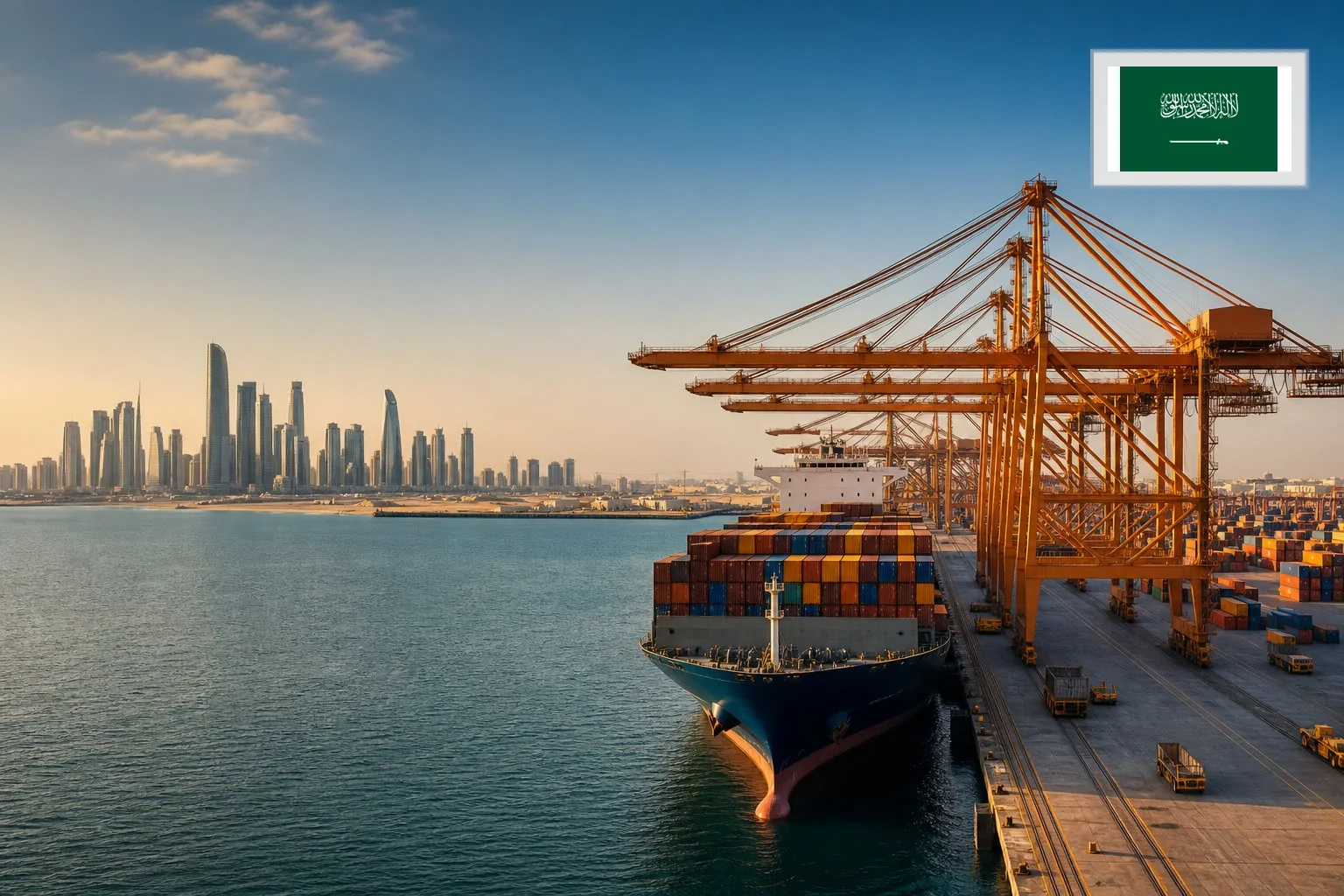 Destination-specific freight route from China to Saudi Arabia