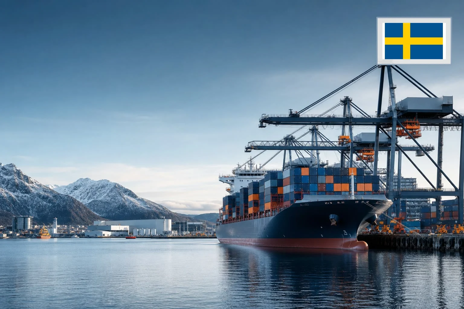 Destination-specific freight route from China to Sweden