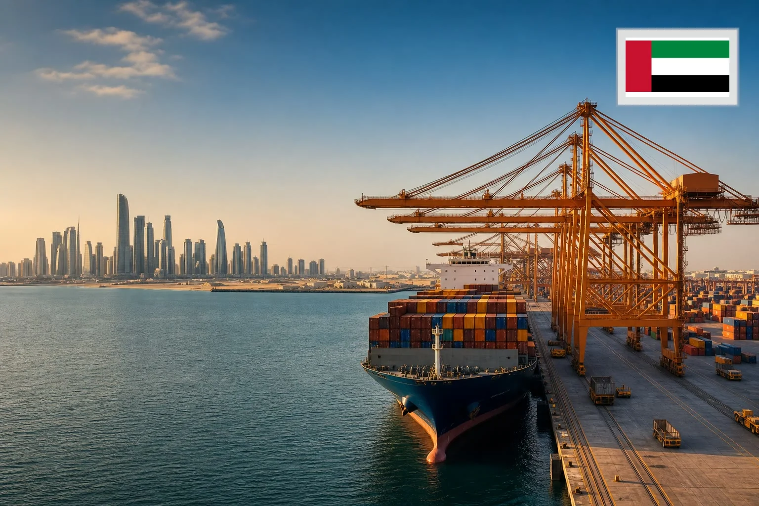 Destination-specific freight route from China to UAE