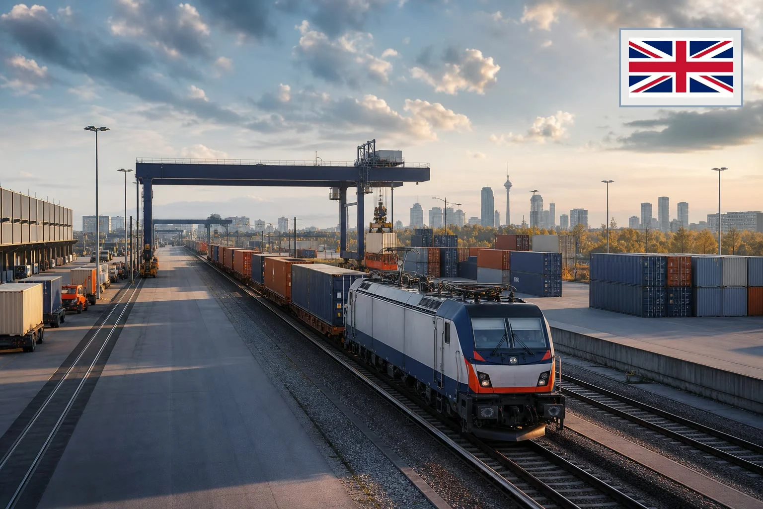 Destination-specific freight route from China to UK