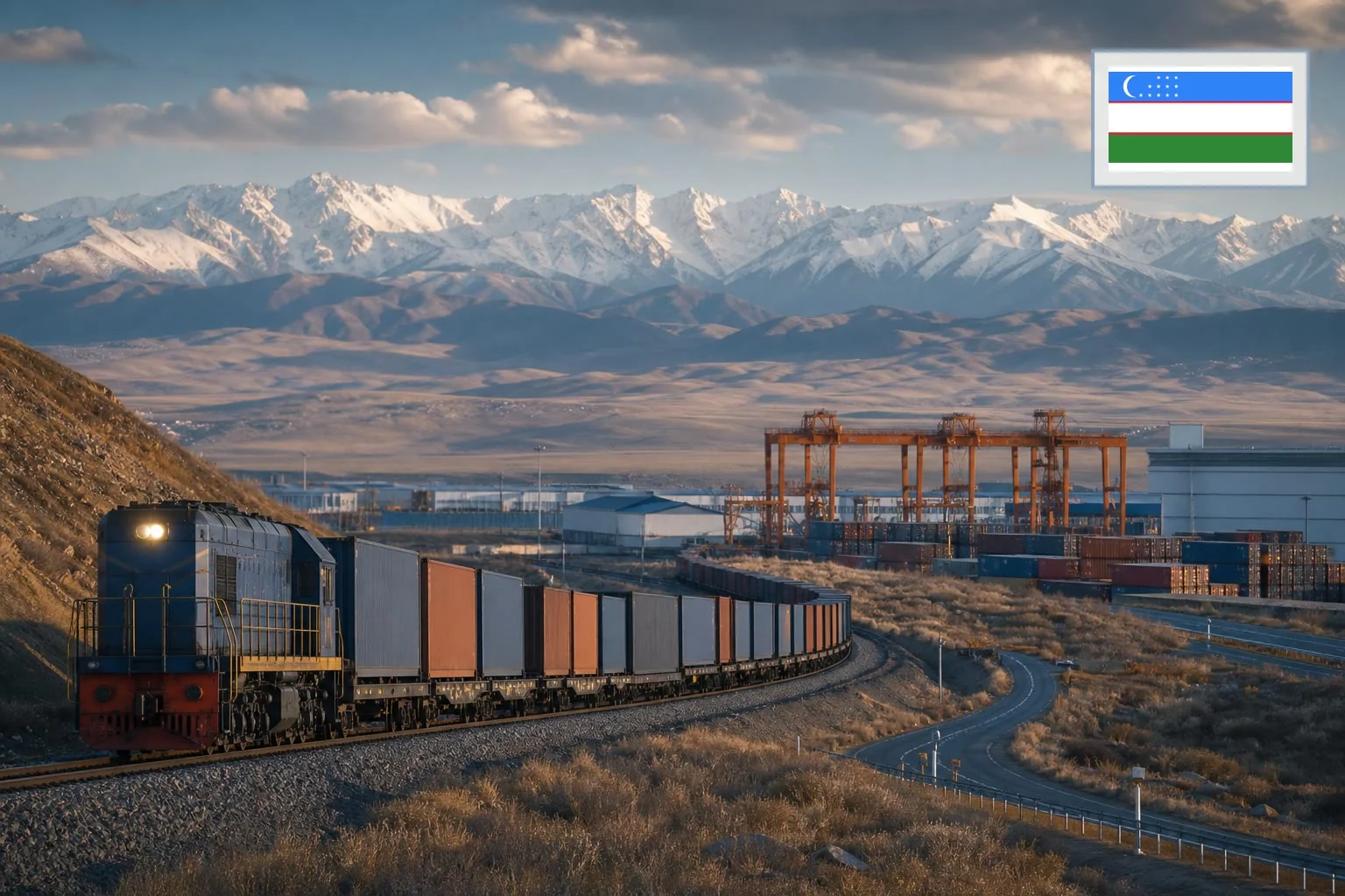 Destination-specific freight route from China to Uzbekistan