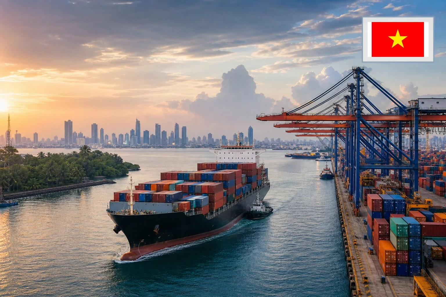 Destination-specific freight route from China to Vietnam