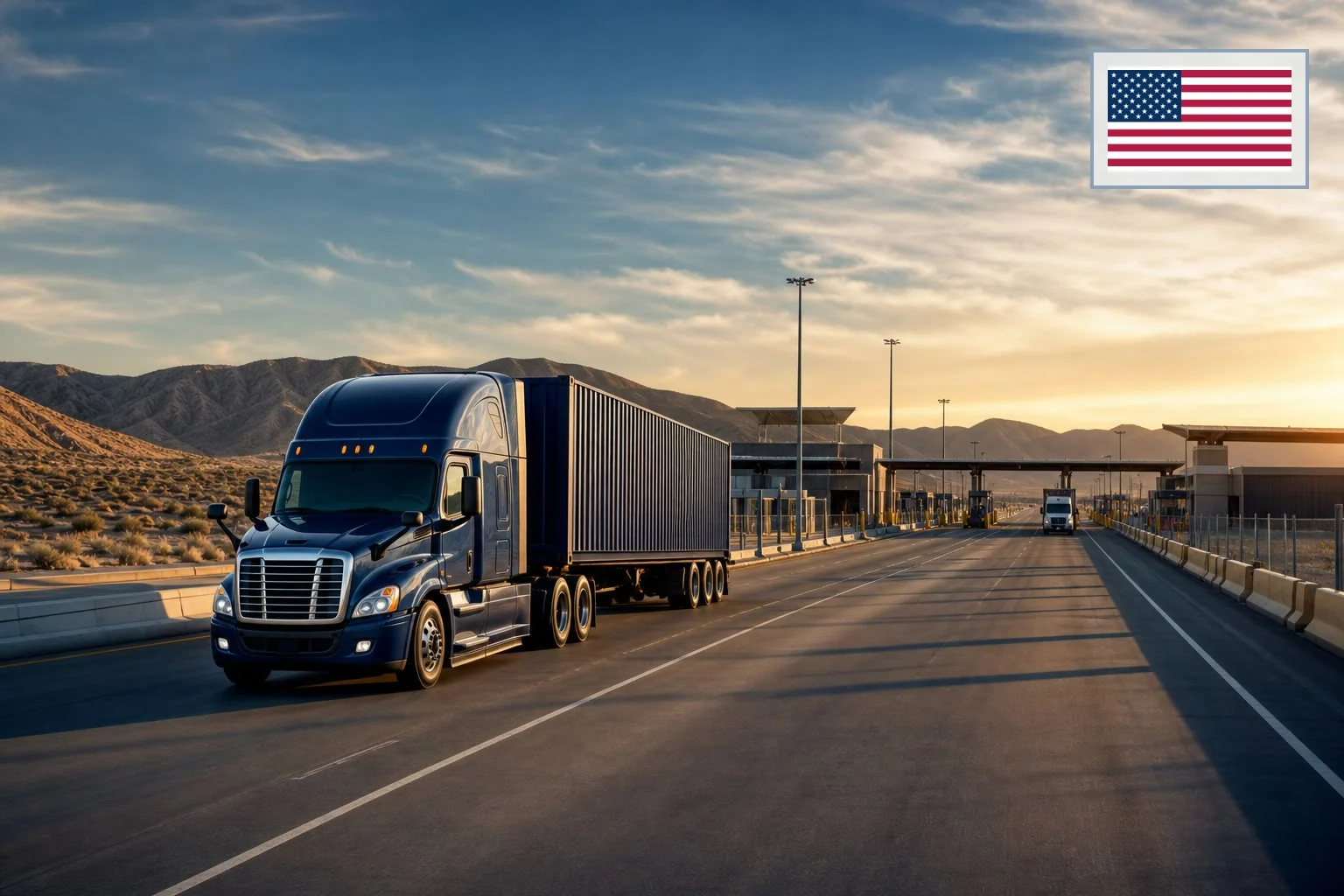 Destination-specific logistics scene for USA-Mexico transport