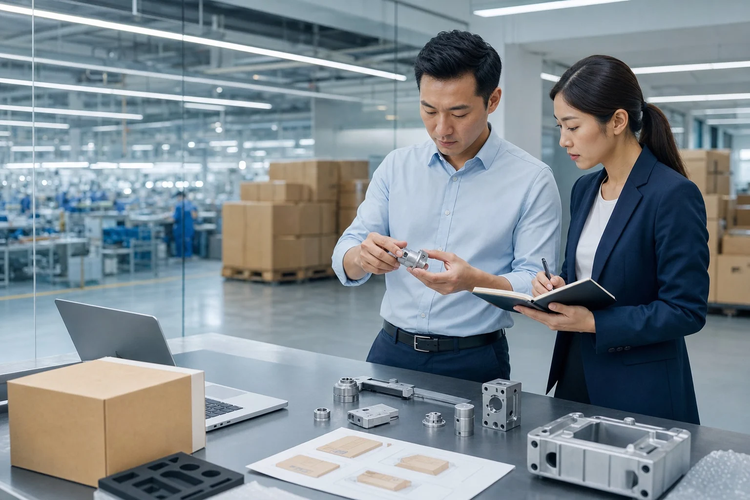 Goods sourced and prepared for international delivery